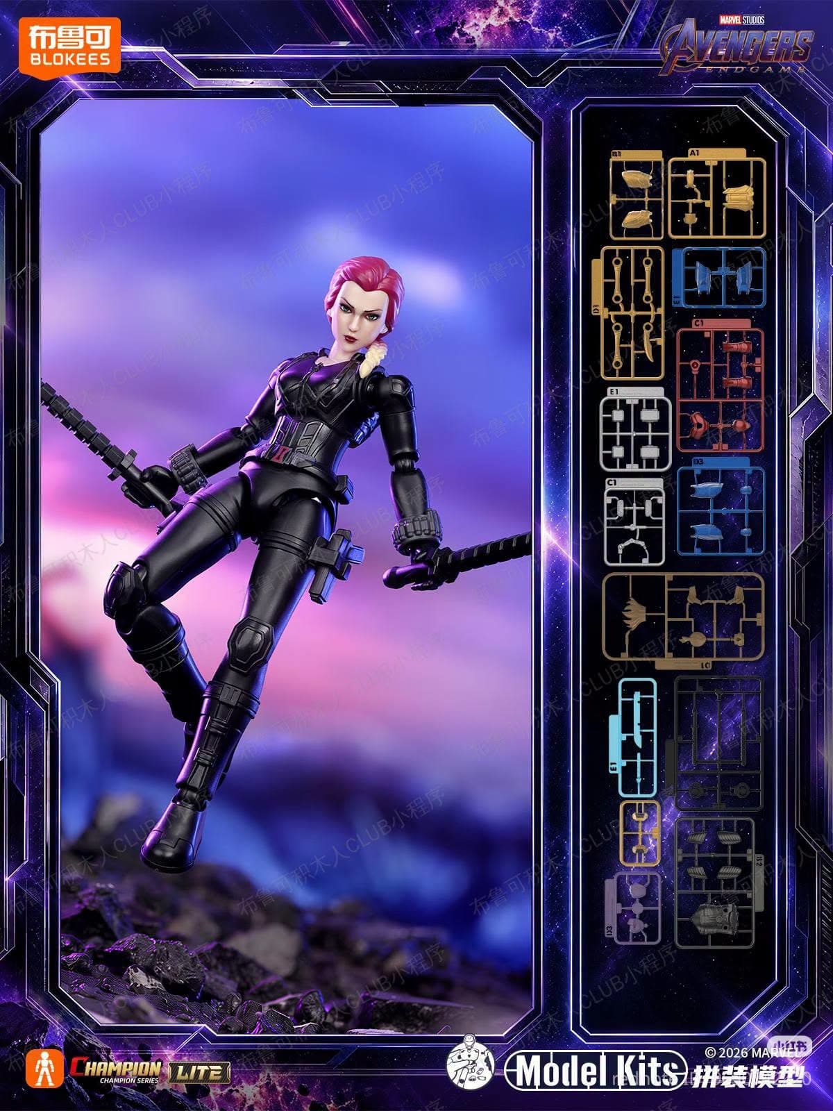 Black Widow dengan dual baton — Blokees Marvel Champion Class Lite 02