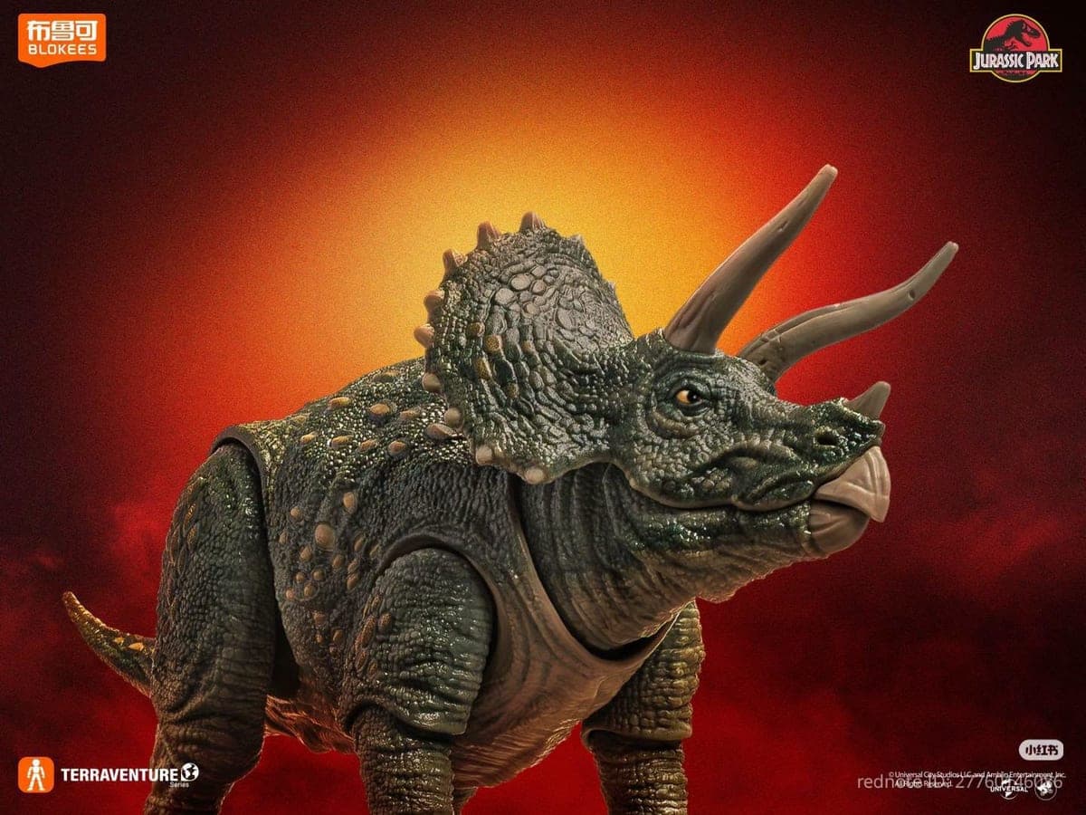 Detail kepala dan tanduk Blokees Terraventure TC02 Triceratops