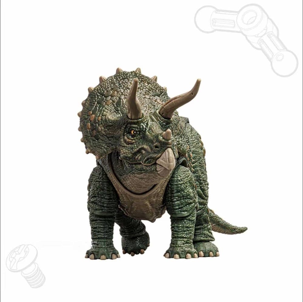Blokees Terraventure TC02 Triceratops Jurassic Park, panjang sekitar 15,5 cm.